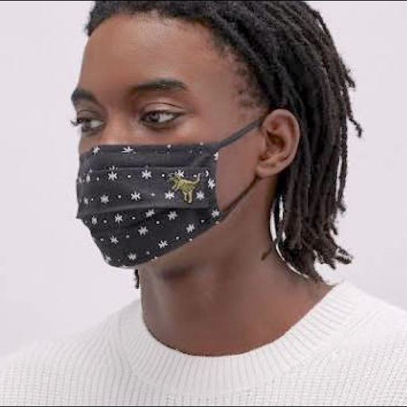 NWT COACH Rexy Star Dot FACE MASK NIP